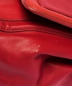 Diane Von Furstenberg Red Leather New Harper Satchel For Women -Diane Von Furstenberg shop luxury women diane von furstenberg used handbags p287477 004
