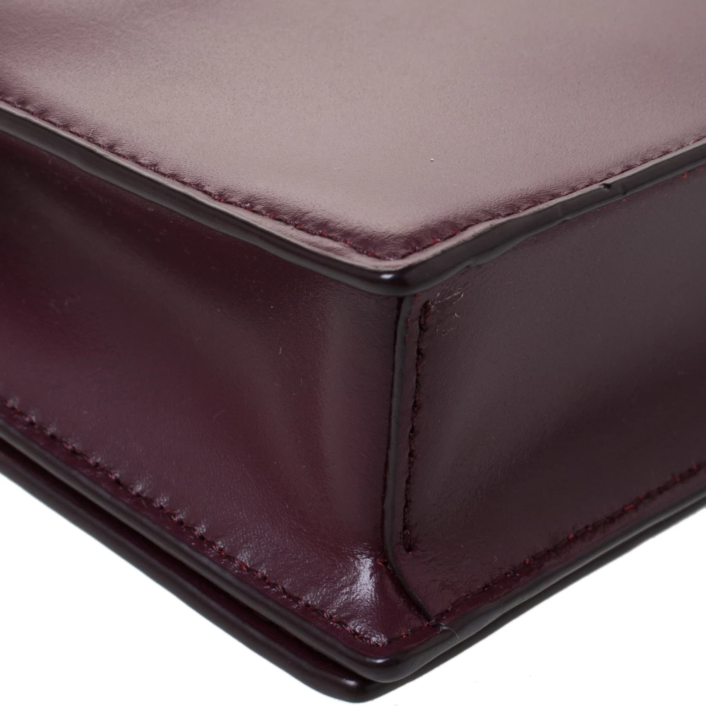 Diane Von Furstenberg Burgundy Leather Flap Shoulder Bag For Women 10 Diane Von Furstenberg Burgundy Leather Flap Shoulder Bag For Women - Image 10