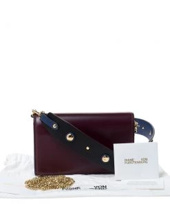 Diane Von Furstenberg Burgundy Leather Flap Shoulder Bag For Women 19 Diane Von Furstenberg Burgundy Leather Flap Shoulder Bag For Women -Diane Von Furstenberg shop luxury women diane von furstenberg used handbags p287727 009