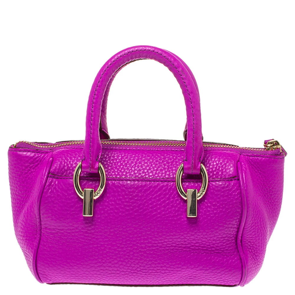 Diane Von Furstenberg Purple Grained Leather Mini Sutra Shoulder Bag For Women 4 Diane Von Furstenberg Purple Grained Leather Mini Sutra Shoulder Bag For Women - Image 4