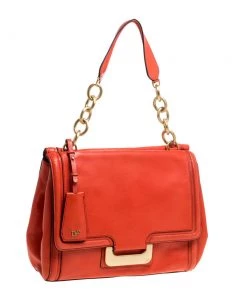 Diane Von Furstenberg Coral Leather New Harper Charlotte Shoulder Bag For Women -Diane Von Furstenberg shop luxury women diane von furstenberg used handbags p320837 005