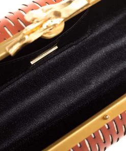 Diane Von Furstenberg Copper Brown Perforated Leather Long Lytton Clutch For Women 17 Diane Von Furstenberg Copper Brown Perforated Leather Long Lytton Clutch For Women -Diane Von Furstenberg shop luxury women diane von furstenberg used handbags p330201 002