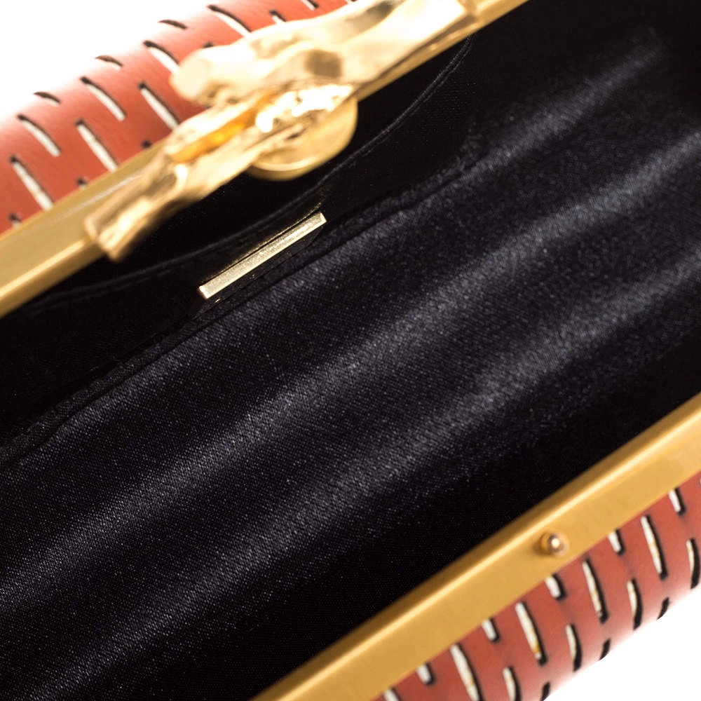 Diane Von Furstenberg Copper Brown Perforated Leather Long Lytton Clutch For Women 7 Diane Von Furstenberg Copper Brown Perforated Leather Long Lytton Clutch For Women - Image 7