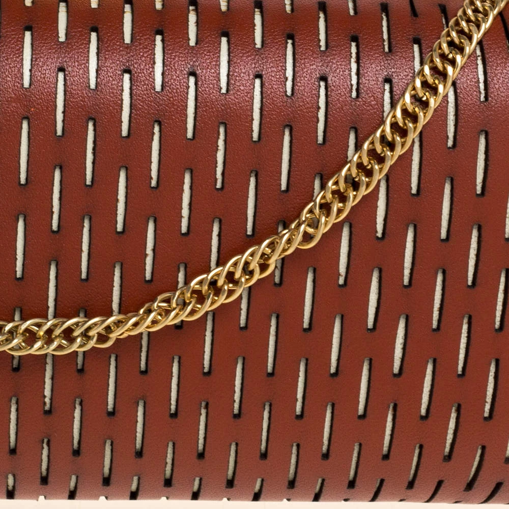 Diane Von Furstenberg Copper Brown Perforated Leather Long Lytton Clutch For Women 5 Diane Von Furstenberg Copper Brown Perforated Leather Long Lytton Clutch For Women - Image 5