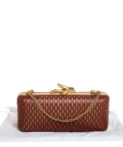 Diane Von Furstenberg Copper Brown Perforated Leather Long Lytton Clutch For Women 19 Diane Von Furstenberg Copper Brown Perforated Leather Long Lytton Clutch For Women -Diane Von Furstenberg shop luxury women diane von furstenberg used handbags p330201 005