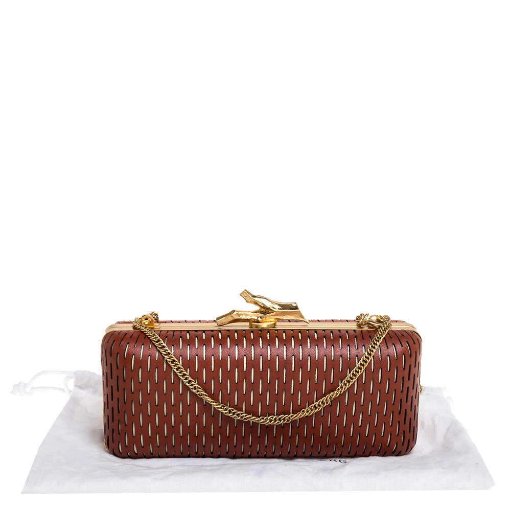 Diane Von Furstenberg Copper Brown Perforated Leather Long Lytton Clutch For Women 9 Diane Von Furstenberg Copper Brown Perforated Leather Long Lytton Clutch For Women - Image 9