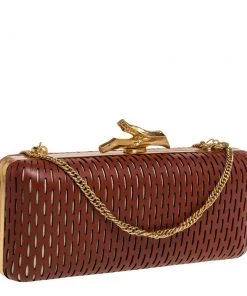 Diane Von Furstenberg Copper Brown Perforated Leather Long Lytton Clutch For Women 13 Diane Von Furstenberg Copper Brown Perforated Leather Long Lytton Clutch For Women -Diane Von Furstenberg shop luxury women diane von furstenberg used handbags p330201 006
