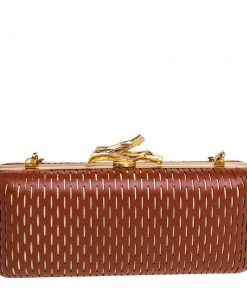 Diane Von Furstenberg Copper Brown Perforated Leather Long Lytton Clutch For Women 14 Diane Von Furstenberg Copper Brown Perforated Leather Long Lytton Clutch For Women -Diane Von Furstenberg shop luxury women diane von furstenberg used handbags p330201 007