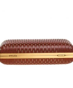 Diane Von Furstenberg Copper Brown Perforated Leather Long Lytton Clutch For Women 16 Diane Von Furstenberg Copper Brown Perforated Leather Long Lytton Clutch For Women -Diane Von Furstenberg shop luxury women diane von furstenberg used handbags p330201 008