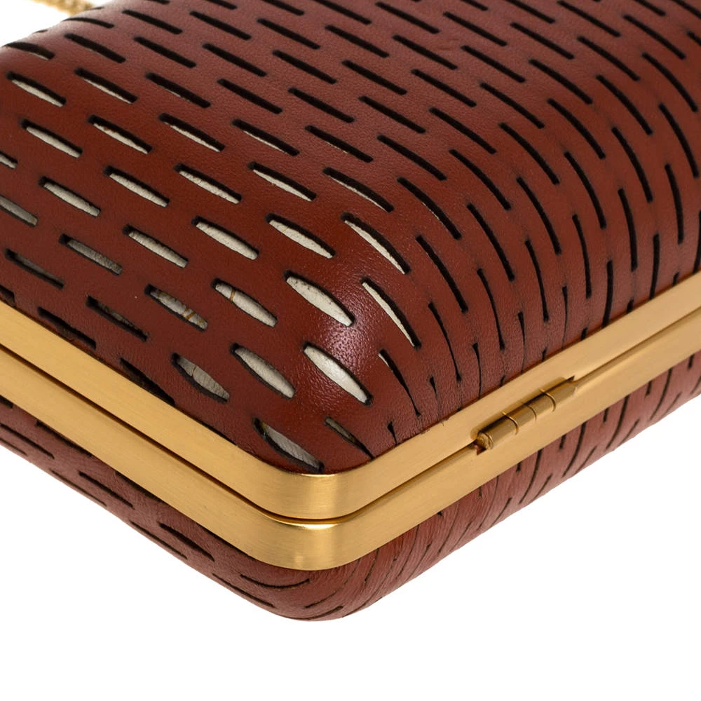 Diane Von Furstenberg Copper Brown Perforated Leather Long Lytton Clutch For Women 11 Diane Von Furstenberg Copper Brown Perforated Leather Long Lytton Clutch For Women - Image 11