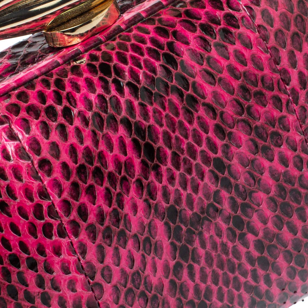 Diane Von Furstenberg Magenta/Black Python Flirty Minaudiere Chain Clutch For Women 5 Diane Von Furstenberg Magenta/Black Python Flirty Minaudiere Chain Clutch For Women - Image 5