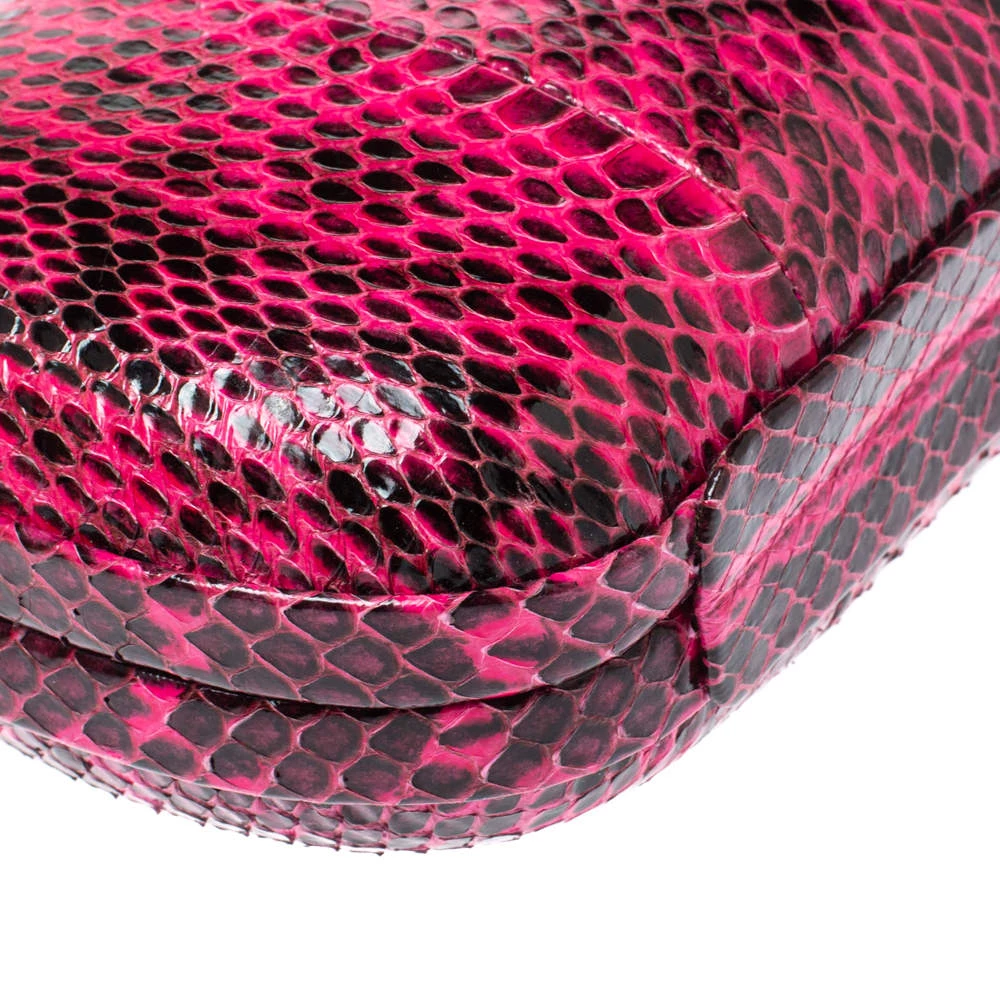 Diane Von Furstenberg Magenta/Black Python Flirty Minaudiere Chain Clutch For Women 11 Diane Von Furstenberg Magenta/Black Python Flirty Minaudiere Chain Clutch For Women - Image 11