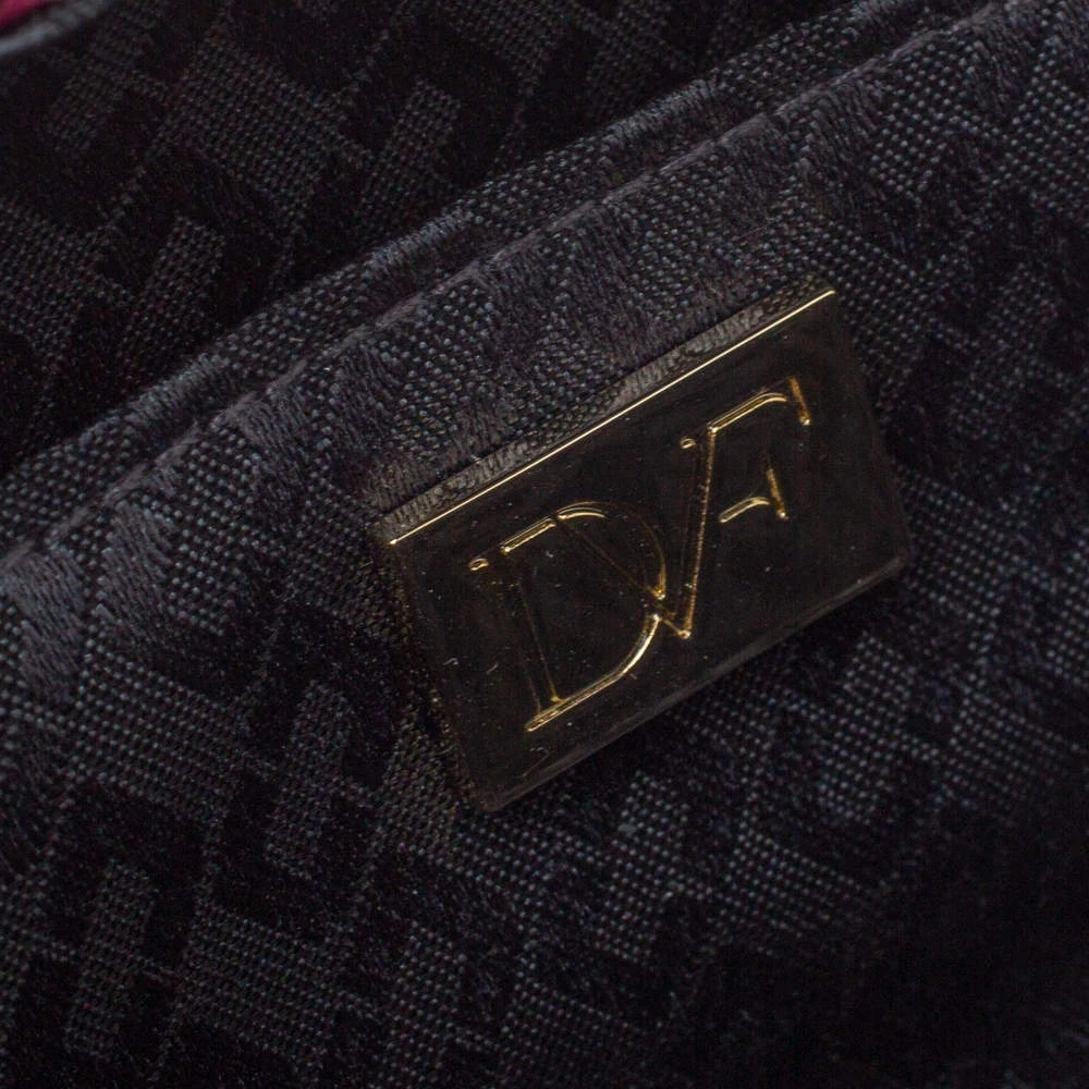 Diane Von Furstenberg Magenta/Black Python Flirty Minaudiere Chain Clutch For Women 8 Diane Von Furstenberg Magenta/Black Python Flirty Minaudiere Chain Clutch For Women - Image 8