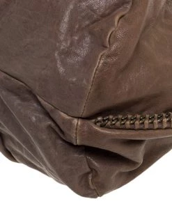 Diane Von Furstenberg Brown Leather Belle Draped Wrap Shoulder Bag For Women -Diane Von Furstenberg shop luxury women diane von furstenberg used handbags p375826 001