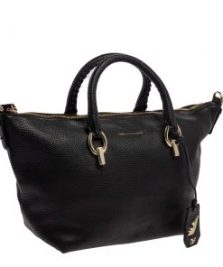 Diane Von Furstenberg Black Leather Sutra Tote For Women -Diane Von Furstenberg shop luxury women diane von furstenberg used handbags p388108 007