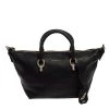 Diane Von Furstenberg Black Leather Sutra Tote For Women