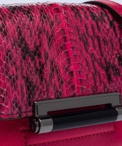 Diane Von Furstenberg Pink Leather And Python Mini Highline Micro Crossbody Bag For Women -Diane Von Furstenberg shop luxury women diane von furstenberg used handbags p388702 012