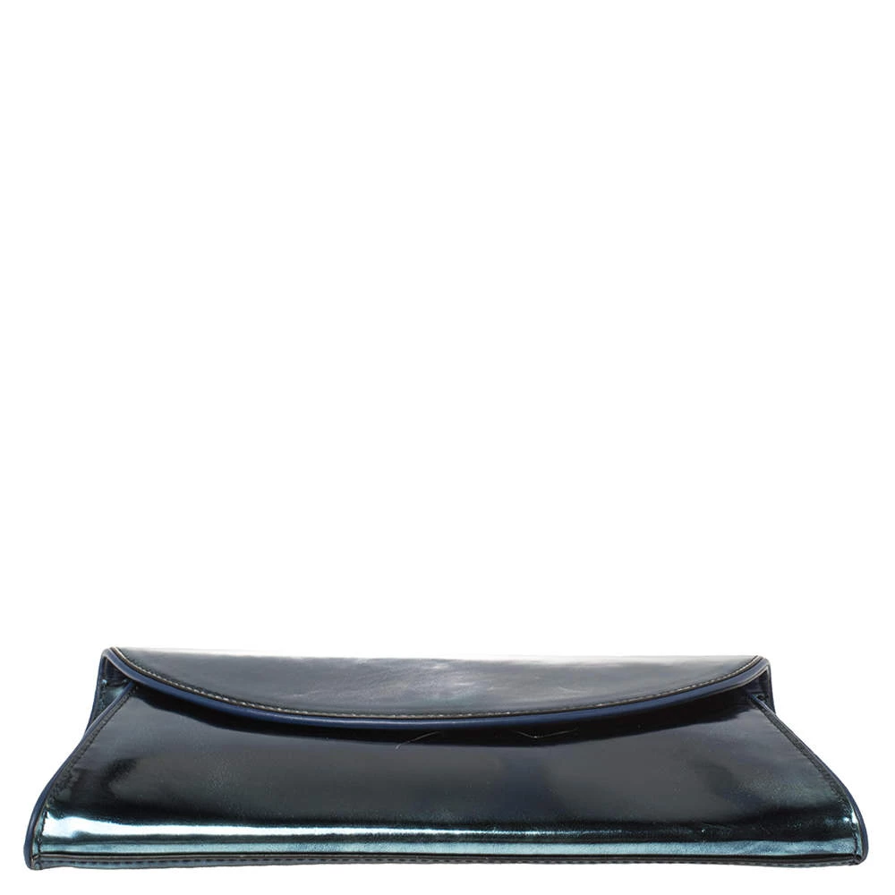 Diane Von Furstenberg Metallic Blue Patent Leather Clutch For Women 6 Diane Von Furstenberg Metallic Blue Patent Leather Clutch For Women - Image 6