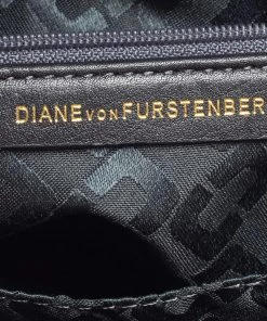Diane Von Furstenberg Brown Leather And Cream Shearling Fur Mini Secret Agent Tote For Women -Diane Von Furstenberg shop luxury women diane von furstenberg used handbags p454966 002