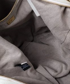 Diane Von Furstenberg White Chainlink Leather Medium Stephanie Hobo For Women -Diane Von Furstenberg shop luxury women diane von furstenberg used handbags p468708 008