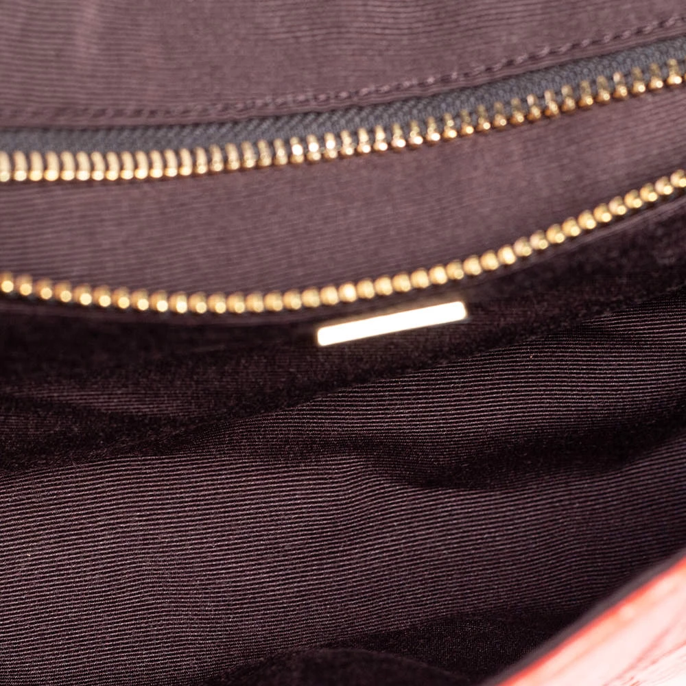 Diane Von Furstenberg Orange Snakeskin Carolina Lips Crossbody Bag For Women 7 Diane Von Furstenberg Orange Snakeskin Carolina Lips Crossbody Bag For Women - Image 7