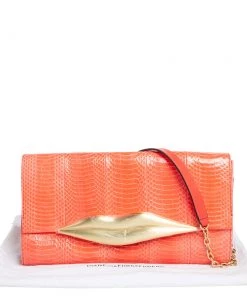 Diane Von Furstenberg Orange Snakeskin Carolina Lips Crossbody Bag For Women 20 Diane Von Furstenberg Orange Snakeskin Carolina Lips Crossbody Bag For Women -Diane Von Furstenberg shop luxury women diane von furstenberg used handbags p487997 010