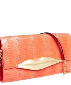 Diane Von Furstenberg Orange Snakeskin Carolina Lips Crossbody Bag For Women 14 Diane Von Furstenberg Orange Snakeskin Carolina Lips Crossbody Bag For Women -Diane Von Furstenberg shop luxury women diane von furstenberg used handbags p487997 013