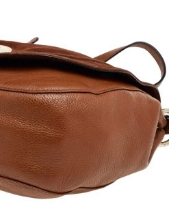 Diane Von Furstenberg Brown Leather Shoulder Bag For Women -Diane Von Furstenberg shop luxury women diane von furstenberg used handbags p494335 007