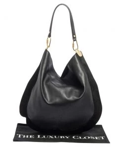 Diane Von Furstenberg Black Leather And Suede Moon Whisky Hobo For Women 21 Diane Von Furstenberg Black Leather And Suede Moon Whisky Hobo For Women -Diane Von Furstenberg shop luxury women diane von furstenberg used handbags p500147 004