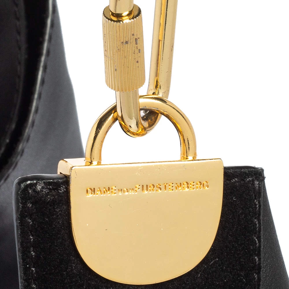 Diane Von Furstenberg Black Leather And Suede Moon Whisky Hobo For Women 6 Diane Von Furstenberg Black Leather And Suede Moon Whisky Hobo For Women - Image 6