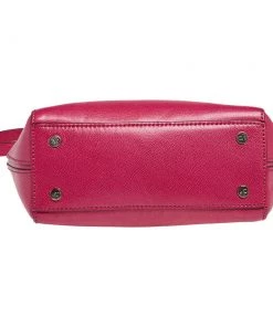 Diane Von Furstenberg Fuchsia Leather On The Go Tote For Women -Diane Von Furstenberg shop luxury women diane von furstenberg used handbags p502440 008