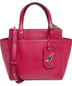 Diane Von Furstenberg Fuchsia Leather On The Go Tote For Women