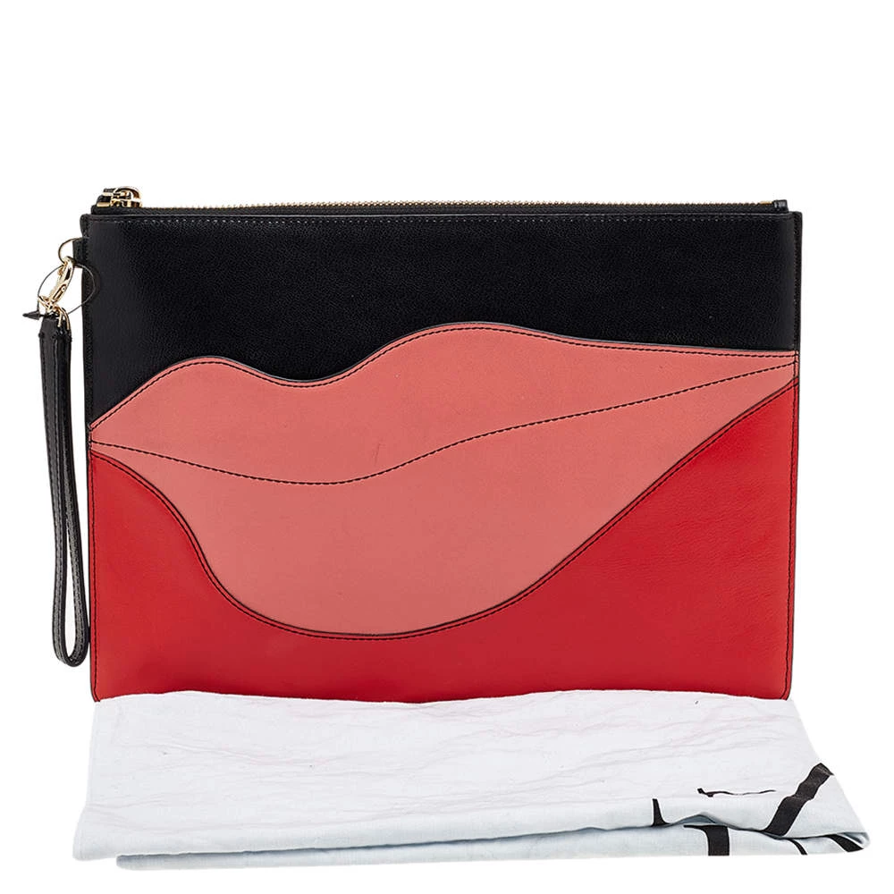 Diane Von Furstenberg Multicolor Leather Lip Zip Pouch For Women 9 Diane Von Furstenberg Multicolor Leather Lip Zip Pouch For Women - Image 9