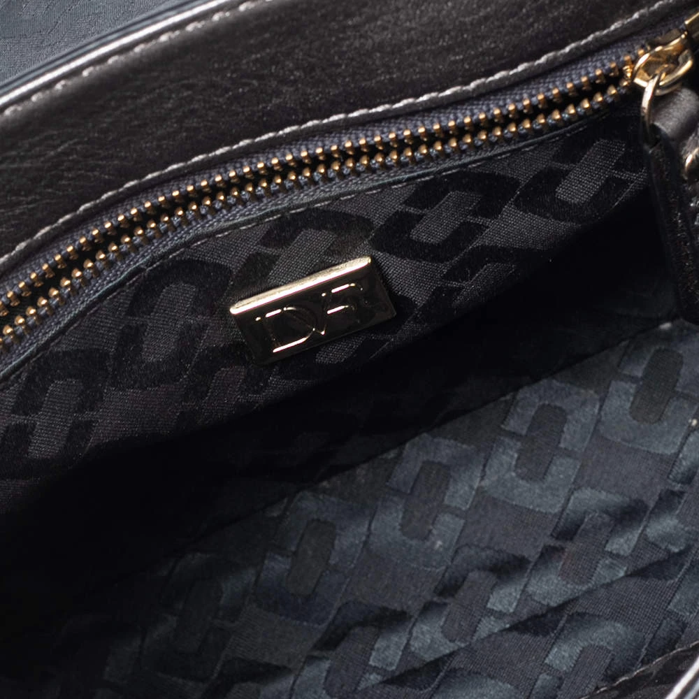 Diane Von Furstenberg Grey/Metallic Lizard Embossed And Leather Mini 440 Shoulder Bag For Women 7 Diane Von Furstenberg Grey/Metallic Lizard Embossed And Leather Mini 440 Shoulder Bag For Women - Image 7