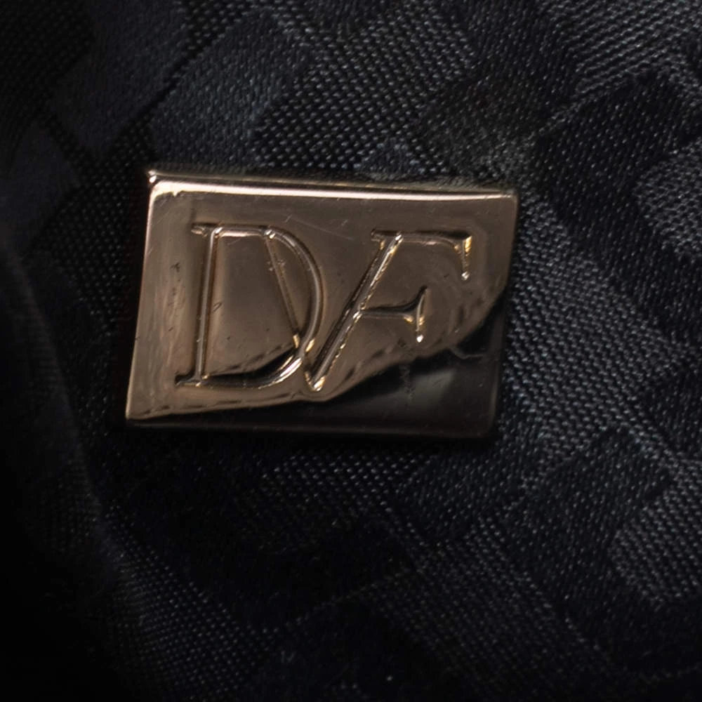 Diane Von Furstenberg Grey/Metallic Lizard Embossed And Leather Mini 440 Shoulder Bag For Women 8 Diane Von Furstenberg Grey/Metallic Lizard Embossed And Leather Mini 440 Shoulder Bag For Women - Image 8