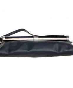 Diane Von Furstenberg Black Leather And Croc Embossed Leather Flap Shoulder Bag For Women 16 Diane Von Furstenberg Black Leather And Croc Embossed Leather Flap Shoulder Bag For Women -Diane Von Furstenberg shop luxury women diane von furstenberg used handbags p575825 011