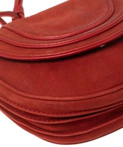 Diane Von Furstenberg Red Nubuck Leather Bullseye Crossbody Bag For Women -Diane Von Furstenberg shop luxury women diane von furstenberg used handbags p578222 006
