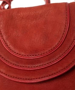Diane Von Furstenberg Red Nubuck Leather Bullseye Crossbody Bag For Women -Diane Von Furstenberg shop luxury women diane von furstenberg used handbags p578222 008