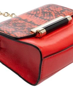 Diane Von Furstenberg Red Python Effect And Leather Mini Micro Highline Crossbody Bag For Women -Diane Von Furstenberg shop luxury women diane von furstenberg used handbags p601069 006