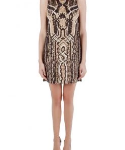Diane Von Furstenberg Metallic Macramé Lace Sleeveless Neapoli Dress M For Women