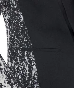 Diane Von Furstenberg Black Crepe Jacquard Paneled Olena Jacket M For Women -Diane Von Furstenberg shop luxury women used clothes p205997 001